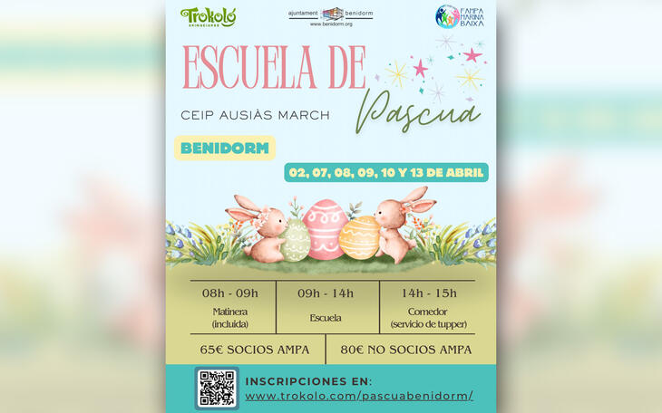 Benidorm organiza la ‘Escuela de Pascua’ para facilitar la conciliación durante las vacaciones de Semana Santa